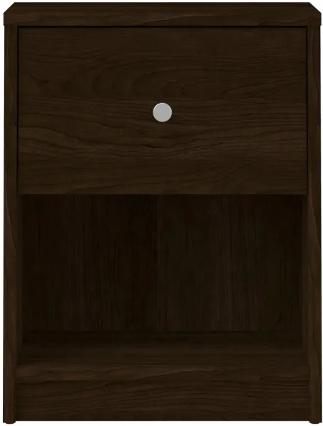 TVILUM May Natbord - brun træ, m. 1 skuffe og 1 rum